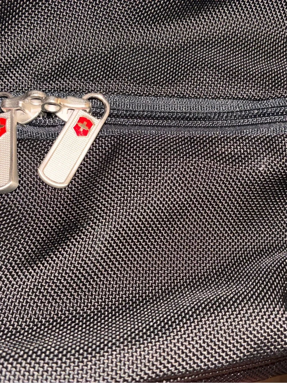 Victorinox SwissGear Black Laptop Briefcase with Red Logo Accent